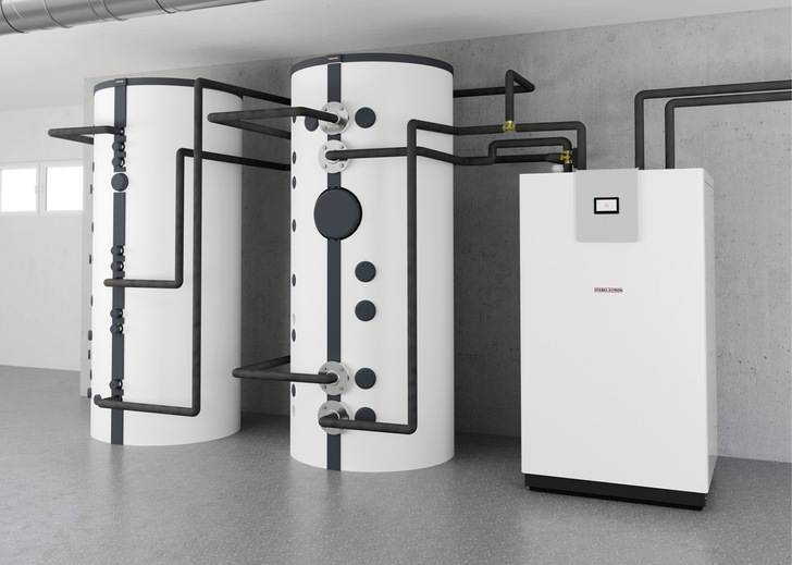 Bild 1: Die Heißgasauskopplung der Sole/Wasser-Wärmepumpe WPE-I H 400 von Stiebel Eltron kann einfach aktiviert werden und ermöglicht die Nutzung von Heißgasen mit bis zu 125 °C.