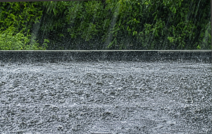 Bei Starkregen sollte das Wasser von Flachdächern schnell, kontrolliert und ohne Rückstau abgeleitet werden. - © Bild: Luise123 - stock.adobe.com

