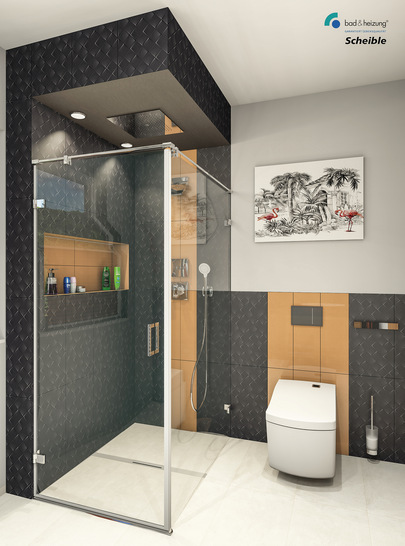 Damit sich die Kunden von Scheible auch virtuell ein realistisches Bild ihres neuen Bades machen können, war es von Anfang an wichtig, sowohl den ­Gesamteindruck als auch das Raumgefühl zu vermitteln. - © Bild: TCZ / Palette CAD
