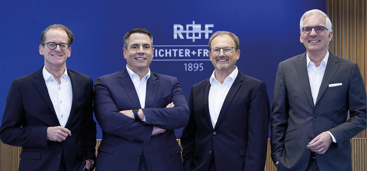 Das R+F-Führungsquartett (von links): Guido Kreitz, Sven Kutzki, Robert Oberberger und Wilhelm Schuster. - © Bild: Richter+Frenzel
