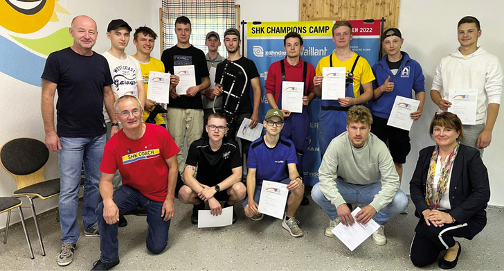 Zwölf Berufsschüler aus ganz Sachsen nahmen 2022 am dreitägigen Ausbildungs- und Erlebniscamp teil.