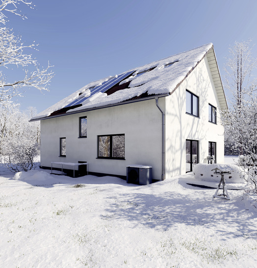 A Damit eine Wärmepumpe ein Bestandsgebäude ganzjährig sowohl effizient als auch ausreichend mit Wärme versorgt, ­müssen ­Systemtemperaturen und Pufferspeichergröße sorgfältig ausgelegt werden.