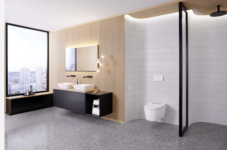  Moderne Installations­systeme bilden die ­Basis für eine individuelle ­Badgestaltung.