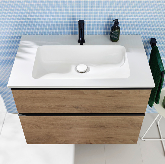 Badmöbel aus der Serie Eqio von Burgbad.