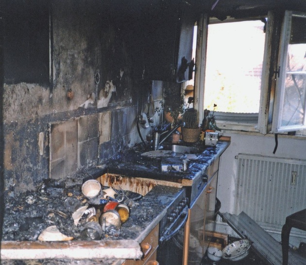Die Küche ist der häufigste Brandentstehungsort