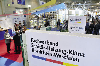 Der Fachverband SHK Nordrhein-Westfalen informiert in Halle 2.0, Stand 208