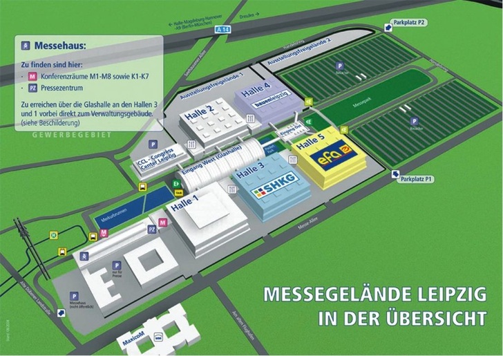 Parallel zur SHKG in Halle 3 finden in Halle 5 die Elektrofachmesse efa und in Halle 4 die Leipziger Baufachmesse statt.