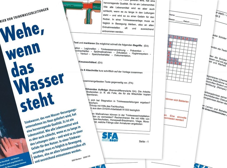 Downloaden und ausdrucken: Auf www.sbz-monteur.de stehen Aufgabenstellungen und Lösungen bereit.