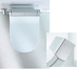 Die technischen Komponenten von SensoWash ­wurden so lange miniaturisiert, bis die Technik zwischen Keramik-Körper und Sitz Platz fand.