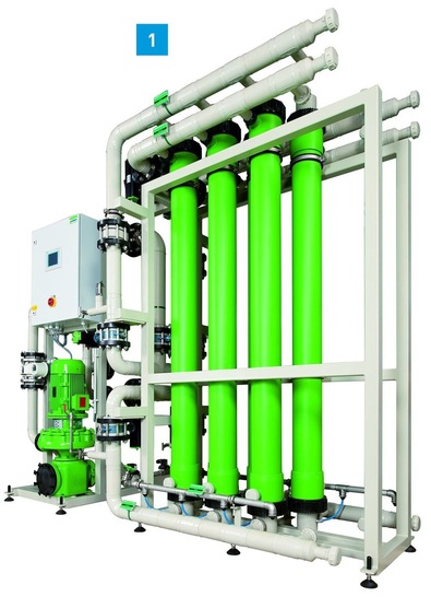 Ultrafiltrationsanlage Geno-Ultrafil: Aufbereitungssystem zur Herstellung von keimfreiem Schwimm- und Badebeckenwasser für den vollautomatischen Betrieb.