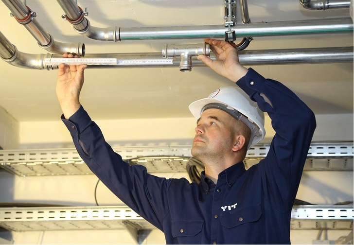 Bei der Installation der Haustechnik kamen Komponenten von Sanha zum Einsatz.