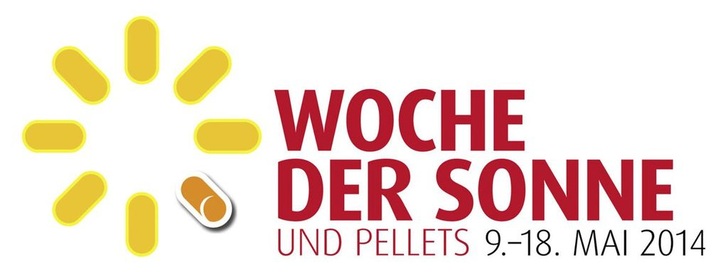 Logo von der Woche der Sonne, die dieses Jahr unter dem Motto „Pellets und Solar sparen Träume wahr“ stattfindet.