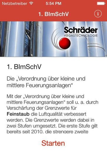 Um sich schnell und einfach eine Übersicht zu den Feinstaubgrenzwerten zu verschaffen, hat Schräder jetzt eine einzigartige App konzipiert. - © Schräder Abgastechnologie, Kamen
