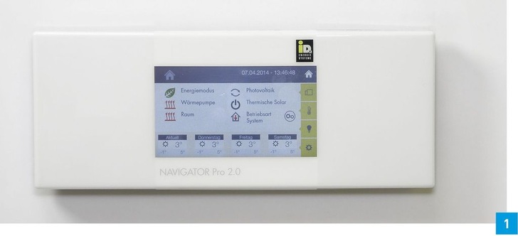 Innovative Steuerung: der Wärmepumpenregler ­Navigator Pro 2.0 mit Touch-Display. - © IDM-Energiesysteme
