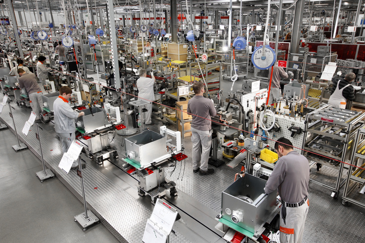 Produktion in der Heizungsindustrie.