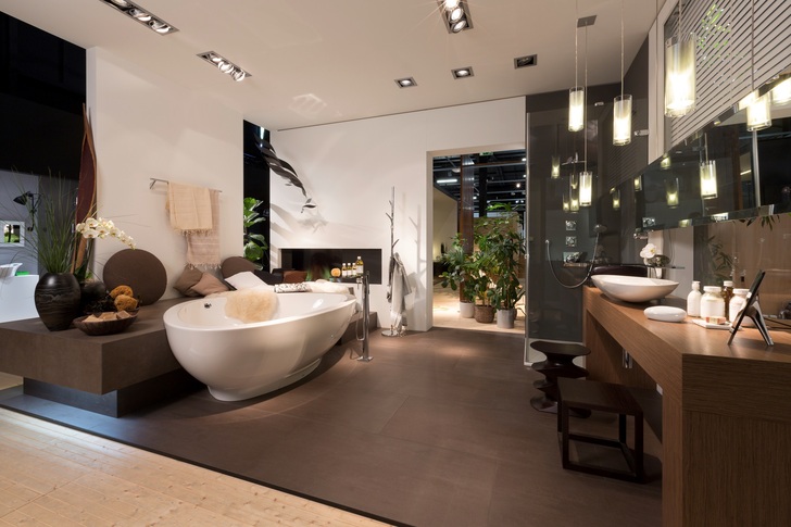 Die neu gestaltete Ausstellungsfläche in der Hansgrohe Aquademie.