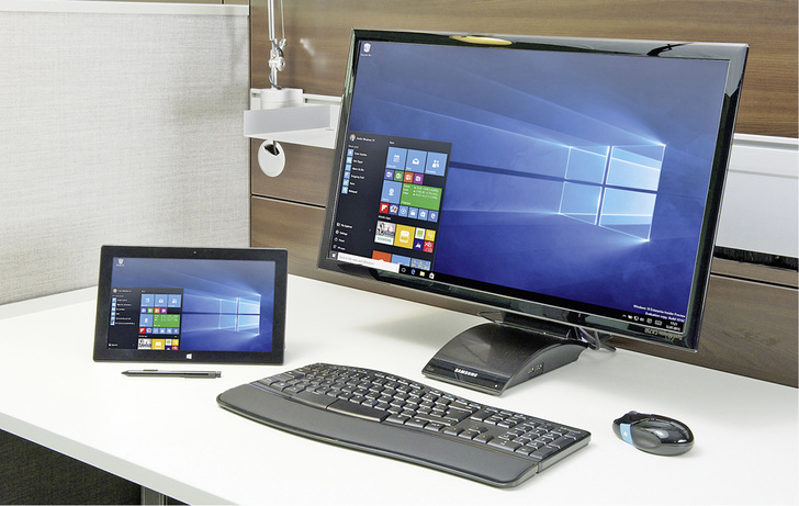 
Windows 10 verspricht unter anderem ein effizienteres, vernetztes Arbeiten – im Büro oder auf der Baustelle.



