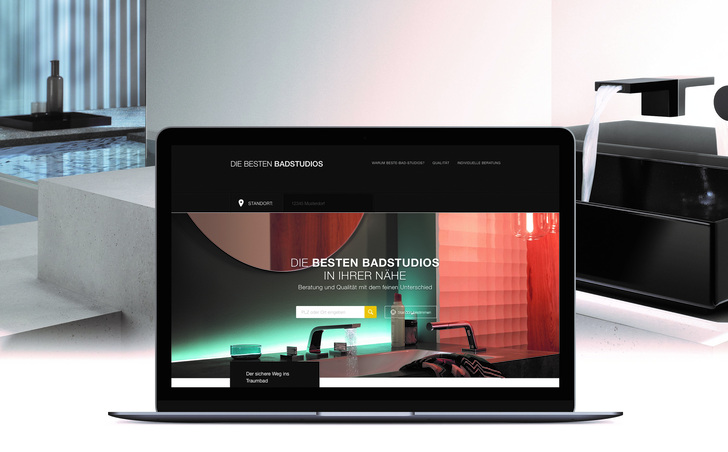 Auf der neuen Plattform können Endverbraucher ein Premium-Badstudio in ihrer Nähe finden, das sie von der Beratung bis zur Durchführung ihres Traumbads begleitet.