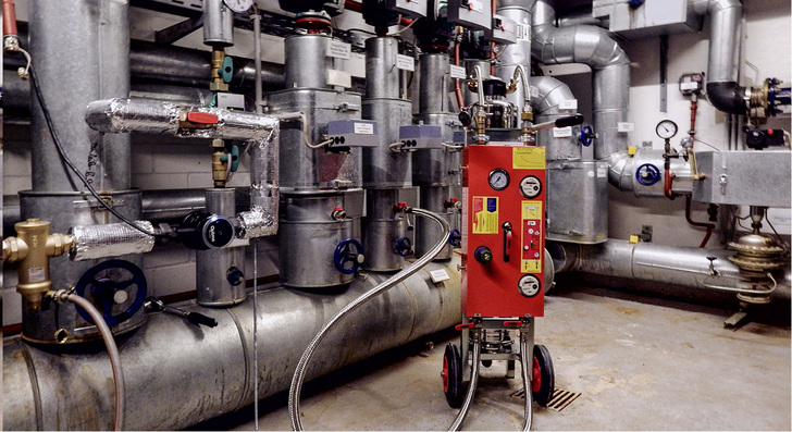 
Heizkreis um Heizkreis wurde im Umlaufverfahren entsalzt und durch das Harz gefiltert.
