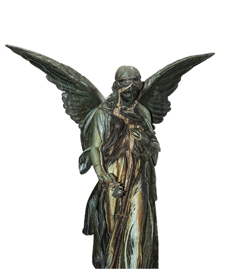 
Blick nach vorne: Die Restaurierung eines historischen Grabengels.
