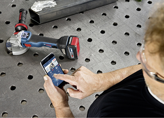 <p>
</p>

<p>
Jetzt testen: die neuen Winkelschleifer mit Smartphone-Anbindung.
</p> - © Foto: Bosch

