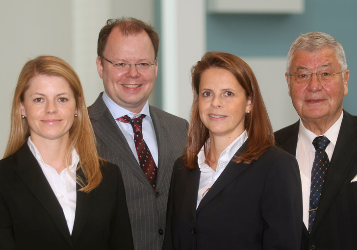 Gesellschafter des Familienunternehmens Roth (v.l.): Dr. Anne-Kathrin Roth, Claus-Hinrich Roth, Christin Roth-Jäger und Manfred Roth. - © Roth Industries

