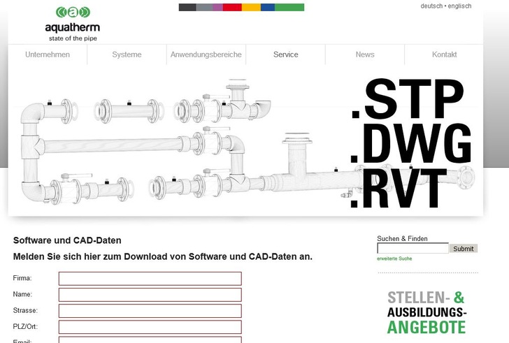 Screenshot - © aquatherm
 Screenshot