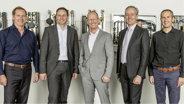 



Das Leadership-Team von Taconova (v. l.): Philipp Hecht, Ralph Seewald, Wil VandeWiel, Luca Bolcati, Andrin Stump.
