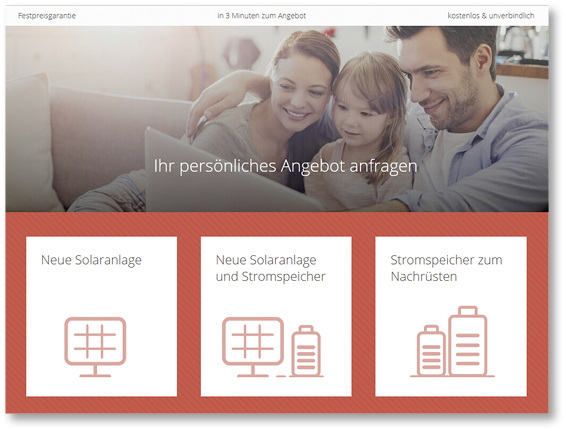 
Auf der Website von Zolar lassen sich Solaranlagen online konfigurieren.



