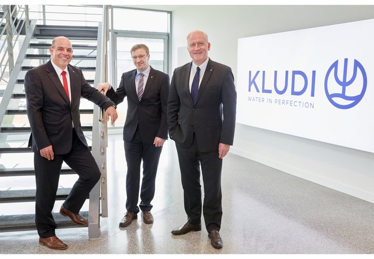 Die Kludi Geschäftsführung (von rechts): Julian Henco, Frank Holtmann, Bernd Neidhardt - © Kludi GmbH & Co. KG
