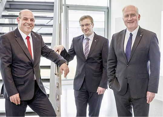 <p>
Die Kludi-Geschäftsführung (von rechts): Julian Henco, Frank Holtmann, Bernd Neidhardt.
</p>

<p>
</p> - © Kludi

