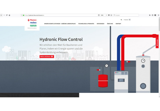 Unter der Dachmarke “Hydronic Flow Control“ präsentieren Flamco, Meibes und Simplex auf einer neuen Website gebündelt ihre Kompetenzen in der Heizungs - , Kühl - und Trinkwasser-Installation. - © Flamco
