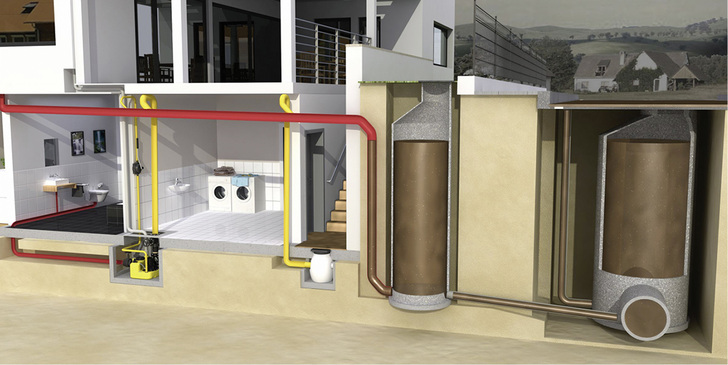 



Rückstausicherung mittels Hebeanlage nach Unwetter und Rückstau aus dem Kanal.
