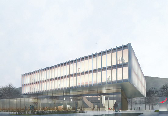 Ab Frühjahr 2021 ist es soweit: Dann wird es am Firmensitz der Zehnder Group Deutschland GmbH in Lahr das “Center of Climate“ geben, eine neue Firmenzentrale mit Schulungsräumen, einem Showroom, Sitzungszimmer und Büroflächen. Im Bild der Siegerentwurf des Architektenwettbewerbs (Architekturbüro Partner AG, Freiburg/Offenburg).