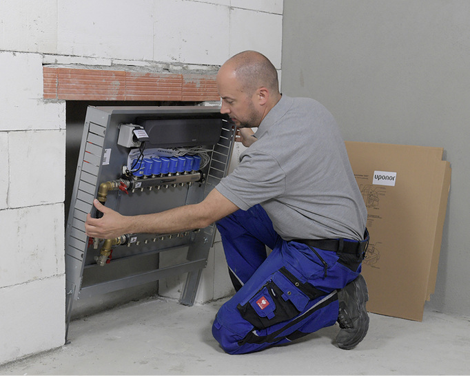 
Die Verteilerstationen von Uponor werden komplett vorgefertigt geliefert. 



