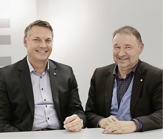 <p>
</p>

<p>
Sven Mischel (l.) ist Vorstand der SHK AG in Bruchsal. Die Bereichsleitung Kommunikation und Marketing liegt in den Händen des Prokuristen Dr. Michael Schreiber.
</p> - © SHK AG

