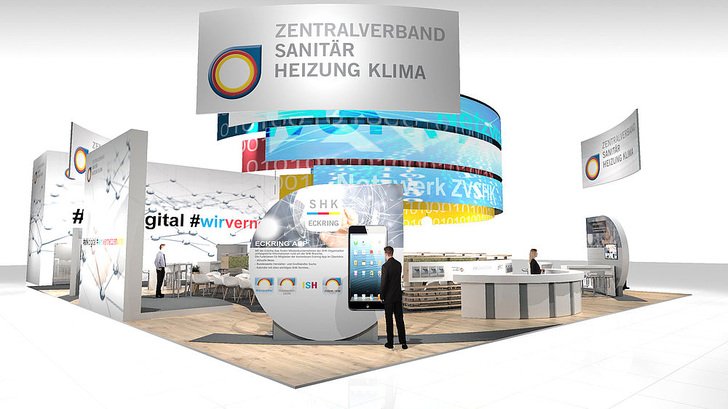 Der Messeauftritt des ZVSHK auf der ISH 2019 steht ganz im Zeichen der Digitalisierung.