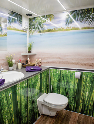 
Mit dem mobilen Bad von Mobiheat müssen Kunden während der Badsanierung nicht aufs Bad verzichten. 



