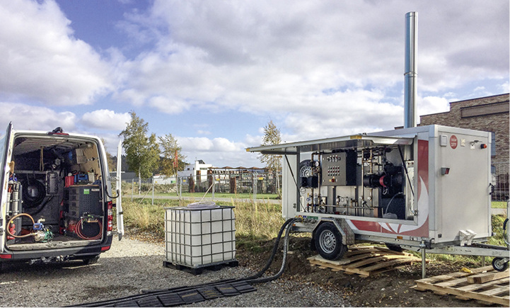 <p>
Eine mobile Heizzentrale mit einer Leistung von 150 kW lieferte die Wärme für die im Bau befindliche Halle.
</p>

<p>
</p> - © Hotmobil

