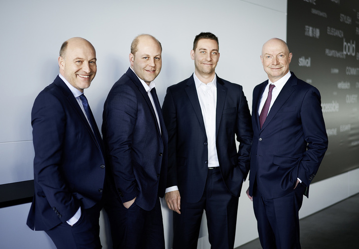 Matthias Dornbracht, Konstantin Dornbracht, Alexander Dornbracht und Andreas Dornbracht (v.l.n.r.)