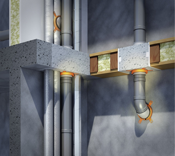 
Zur sicheren und regelkonformen Abschottung von Leitungen aller Art können unter anderem Brandschutzmanschetten zum Einsatz kommen.



