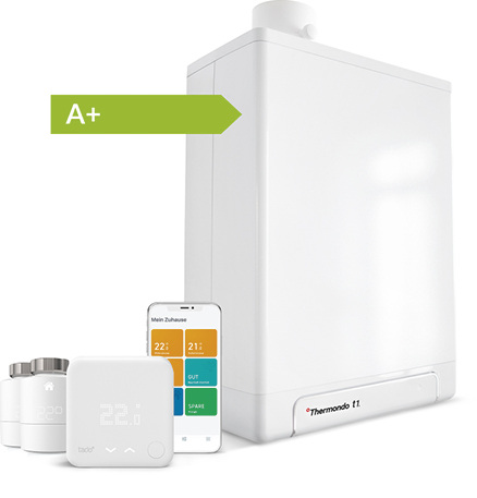 
Mit dem Gas-Brennwertgerät t1 bietet Thermondo jetzt ein eigenes Heizsystem an.



