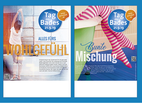 
Erstmalig gibt es zum Tag des Bades zwei unterschiedliche Werbestrategien, mit denen die Sanitärbetriebe ihre potenziellen Kunden ansprechen können.



