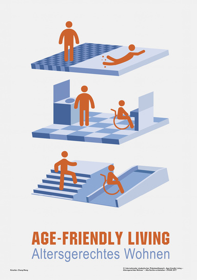 <p>
</p> - © Internationaler studentischer Plakatwettbewerb „Age-friendly Living – 
Altersgerechtes Wohnen“ – Alle Rechte vorbehalten – ZVSHK 2017

