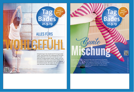 <p>
Zum Tag des Bades gibt es zwei unterschiedliche Werbestrategien, mit denen die Sanitärbetriebe ihre Kunden ansprechen können.
</p>
<p>
</p> - © VDS
 
Zum Tag des Bades gibt es zwei unterschiedliche Werbestrategien, mit denen die Sanitärbetriebe ihre Kunden ansprechen können.