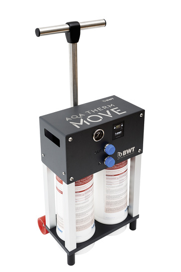 Die Umkehr-Osmose-Anlage Aqa Therm Move bereitet Wasser ohne Zusatzstoffe auf.