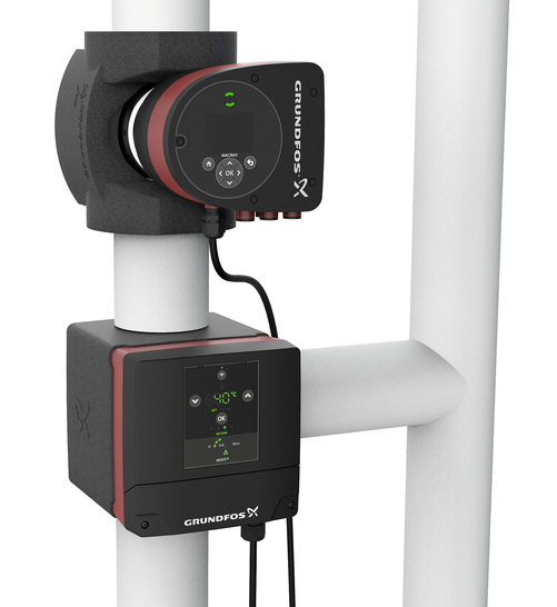 Die Komplett-Lösung für Mischkreise Mixit Solution besteht aus Nassläufer-Pumpe und Regel-Einheit.