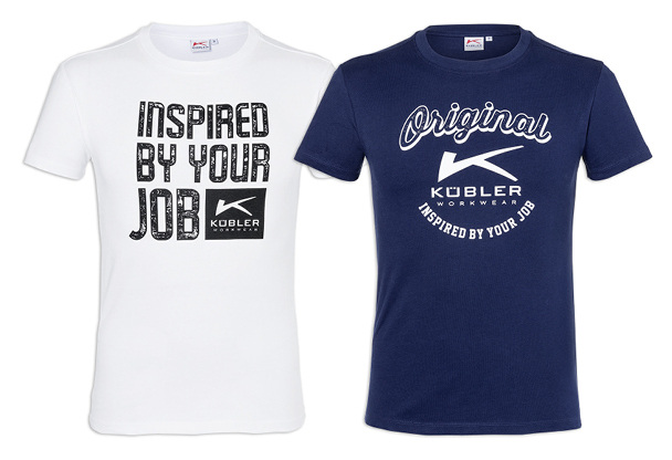 <p>
Die bedruckten Shirts von Kübler eignen sich auch für die Freizeit und sind auf die Workwear-Kollektion abgestimmt.
</p>

<p>
</p> - © Kübler

