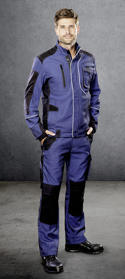 
Einheitliche Firmenkleidung, wie dieser moderne Blaumann, fördert die Identifikation mit dem Unternehmen und die Leistung.



