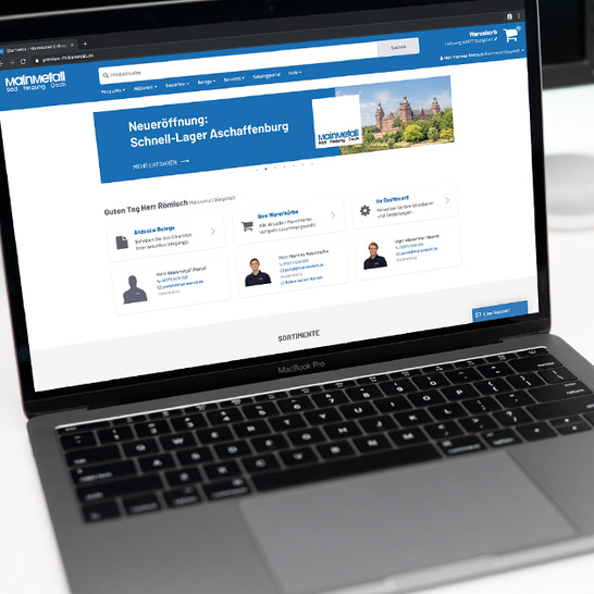 Das neue Mainmetall-Portal auf SellSite-Basis